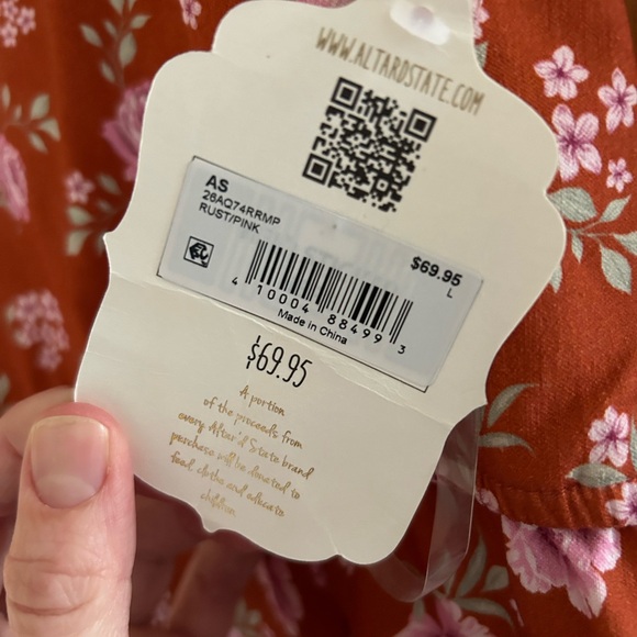 Altered State Rust Pink Floral Tie Should Sundress - Picture 7 of 7